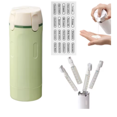 Dispensador de viaje 4 en 1, botellas de viaje portátil